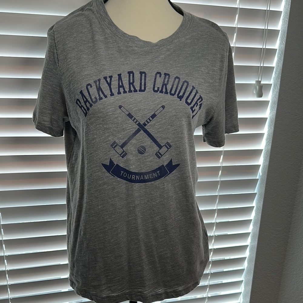 J.Crew Gray Graphic T-Shirt